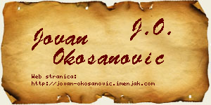 Jovan Okošanović vizit kartica
